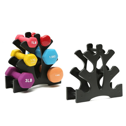 Soporte de Almacenamiento para Mancuernas de 3 Niveles, Soporte Multicapa para Mancuernas, Soporte para Pesas para el Hogar, Oficina o Gimnasio