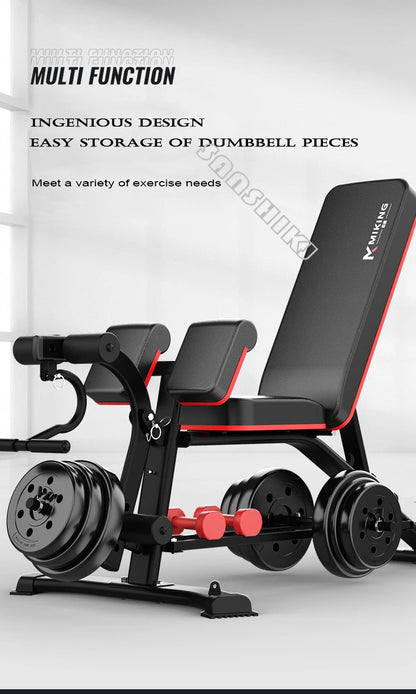 Banco Multifunción de Pesas y Fitness | Silla Romana, Curl de Bíceps, Abdominales | 300 kg