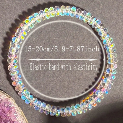 Natural Ethiopian Opal Bracelet for Menopause, Elastic Cord Jewelry, Helps Maintain Emotional Balance