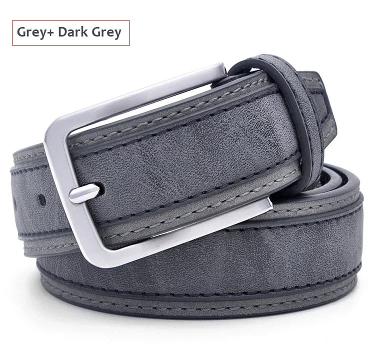 Cinturón de Moda para Hombre – Estilo Casual Lujoso, 3 Colores, Tallas 110-130 cm