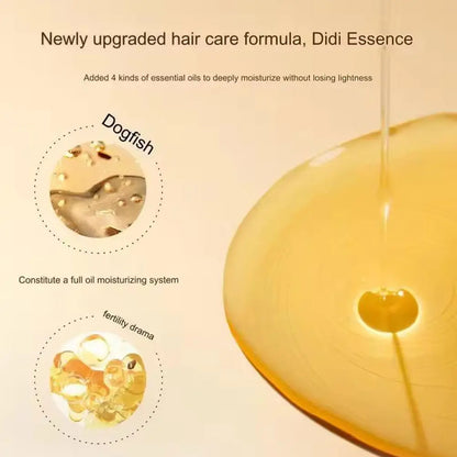 Suero para el cabello con aceite de argán marroquí, niebla de aceite ligera para el cabello para puntas abiertas, cabello rizado y malabarros, reparación de aceite para el cabello, brillo brillante