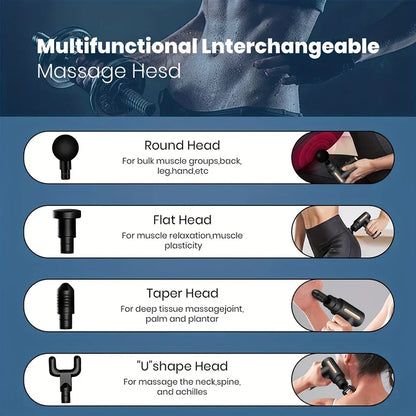 Pistola de Masaje Fascial Eléctrica – Relajación Muscular y Recuperación Deportiva | FODRK GM889