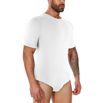 Body Moldeador de Manga Corta para Hombre – Control de Barriga y Entrenador de Cintura