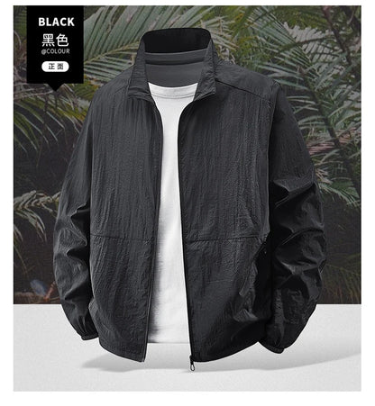 Chaqueta UV UPF50+ para Hombre Tallas Grandes – Cortavientos Ligero de Verano M-8XL