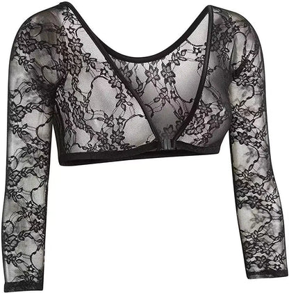 Women's 3XL Arm Shaper, Seamless Mesh Side Shapewear, Slimming Crop Top, Tops Blouses, White Black Skin