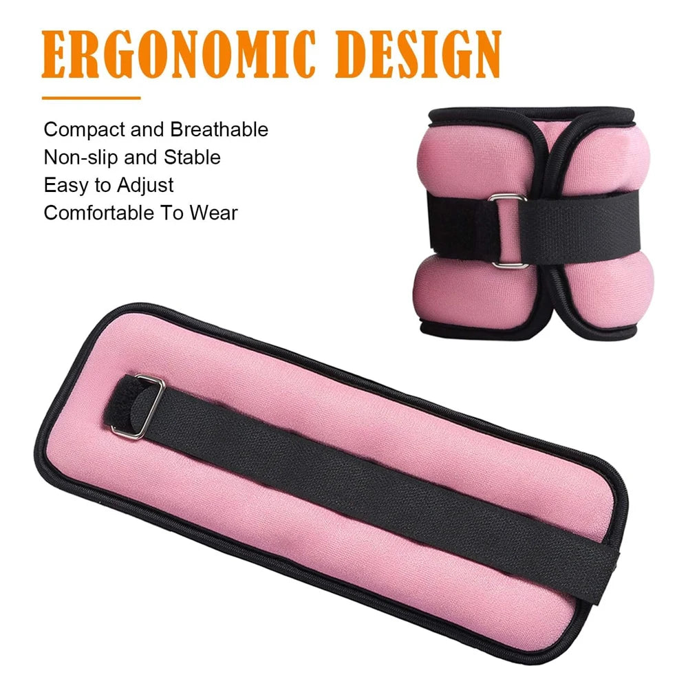 1 Pair Ankle and Wrist Weights (0.25kg/0.5kg each pack) for Women and Men, New Leg and Arm Weights Set with Adjustable Straps for Exercise