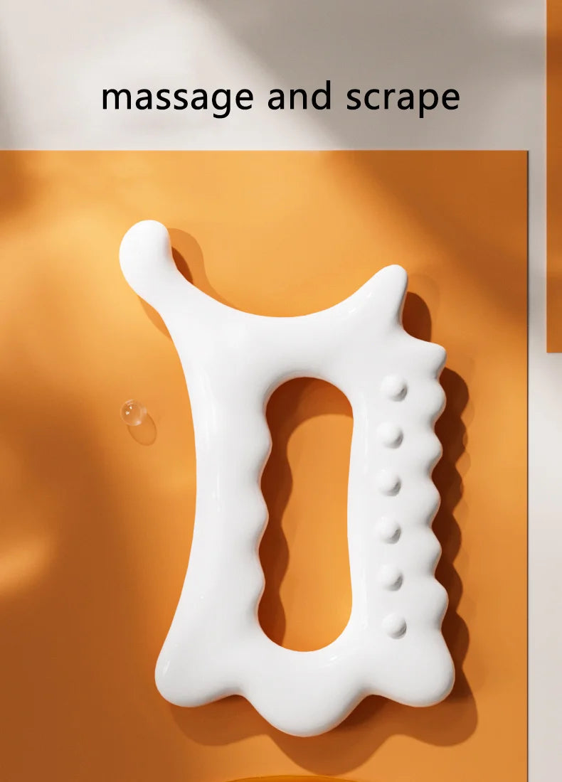 Tabla de masaje Gua Sha para mantenimiento Facial, placa de raspado de cuerpo completo portátil sin estática resinosa para mujeres y adultos, novedad de 2024