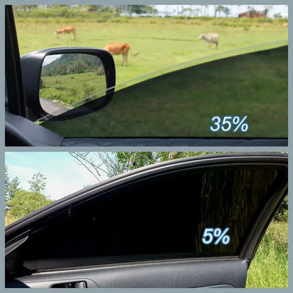 Lámina Tintada para Parabrisas de Coche 50x300cm – Protector UV, VLT 1%-50%