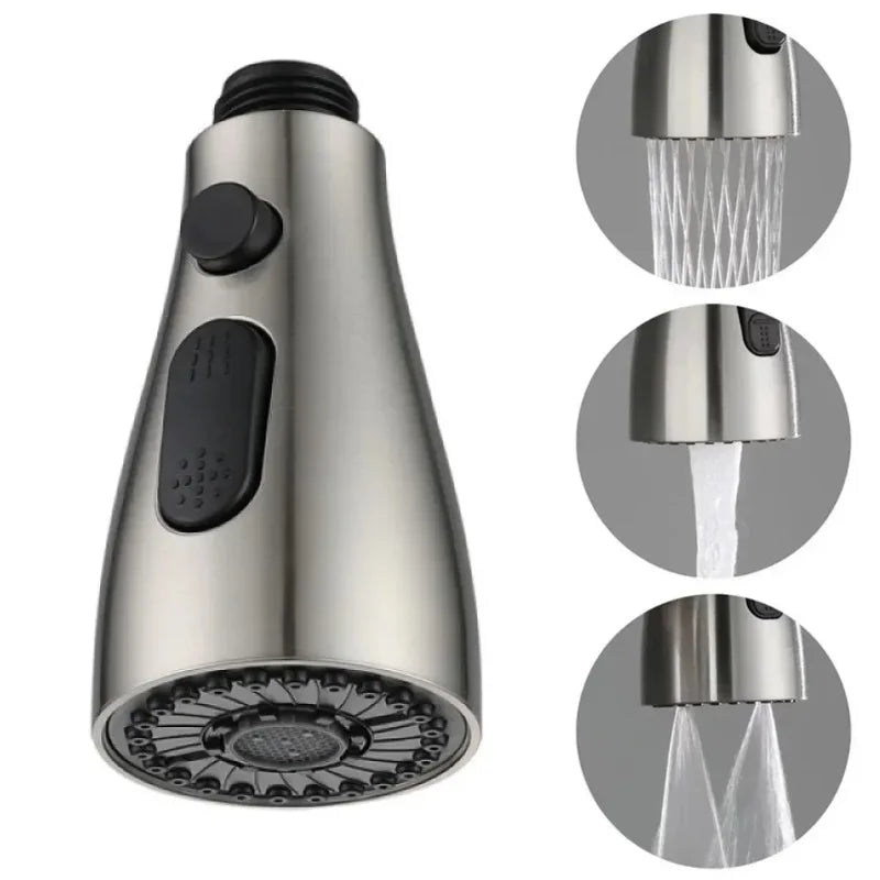 Boquilla rociadora para grifo extraíble de cocina, conexión de 1/2 ", 3 modos, ABS, ahorro de agua, lavabo de baño, cabezal rociador de ducha