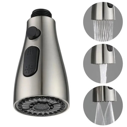 Boquilla rociadora para grifo extraíble de cocina, conexión de 1/2 ", 3 modos, ABS, ahorro de agua, lavabo de baño, cabezal rociador de ducha