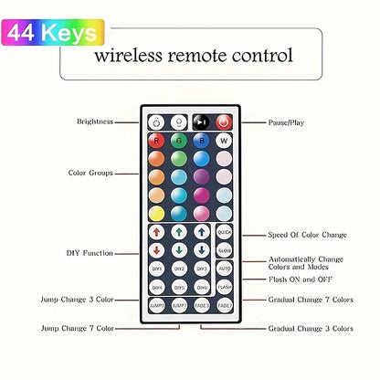 Tira de Luces LED RGB con Control por App – 1M a 40M, USB 5V, Multicolor para Habitación