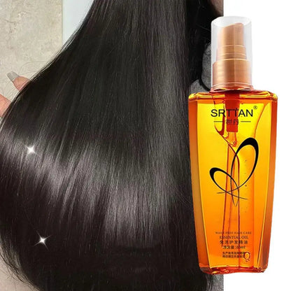Suero para el cabello con aceite de argán marroquí, niebla de aceite ligera para el cabello para puntas abiertas, cabello rizado y malabarros, reparación de aceite para el cabello, brillo brillante