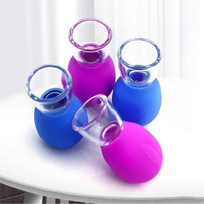 Taza de masaje con ventosas de silicona para el cuerpo, cara, cuello, masajeador de ojos, tanque de vacío, cuidado Facial corporal, herramienta de belleza antienvejecimiento