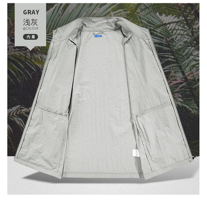 Chaqueta UV UPF50+ para Hombre Tallas Grandes – Cortavientos Ligero de Verano M-8XL