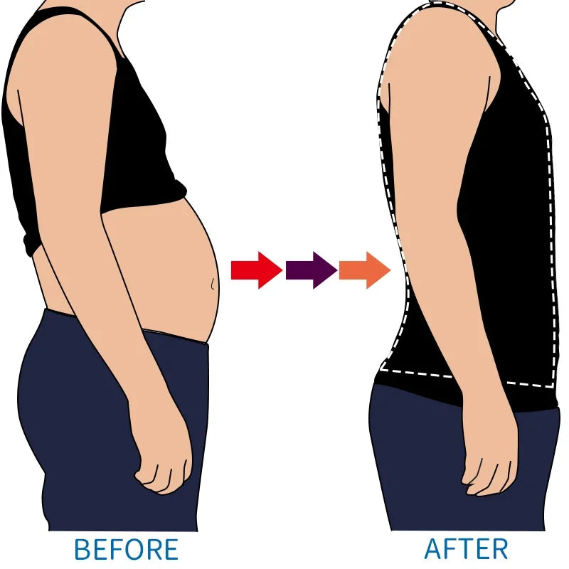 Body Moldeador de Manga Corta para Hombre – Control de Barriga y Entrenador de Cintura