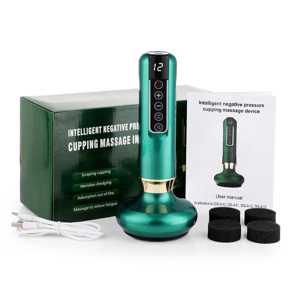 Smart Suction Medical Cupping Set, Beauty Massager, Glass Jars, Anti-Cellulite Cupping, Vacuum Slimming Guasha Massage
