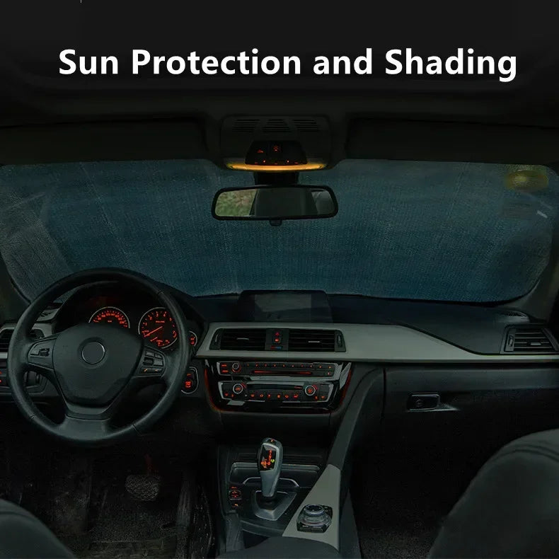 Foldable Car Windshield Sunshade, Visor Cover, Block Reflector, Portable, Breathable, Anti UV Protector, Free Screen, 140cm