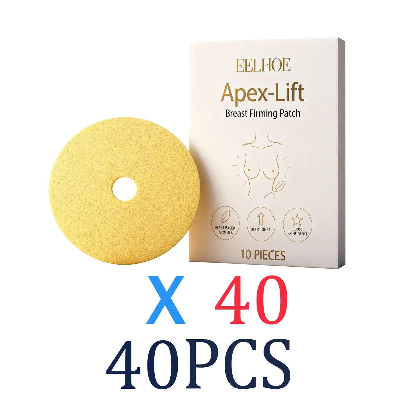 Breast lift patch, 10 Pcs, firming and shaping, skin care, hydrolyzed collagen, infusion, invisible and comfortable women's clothing