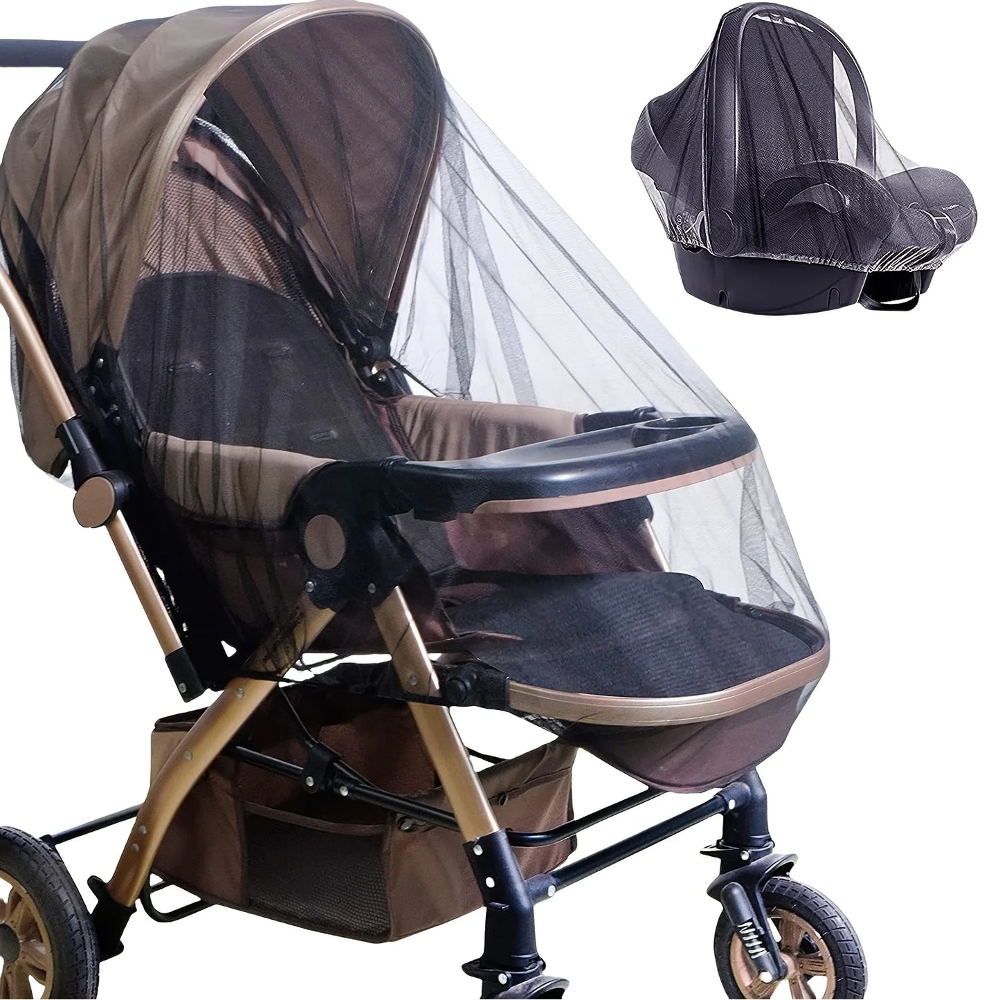 Stroller Mosquito Net: full coverage, with dense mesh for enhanced insect protection, polyester outdoor anti-mosquito equipment for strollers