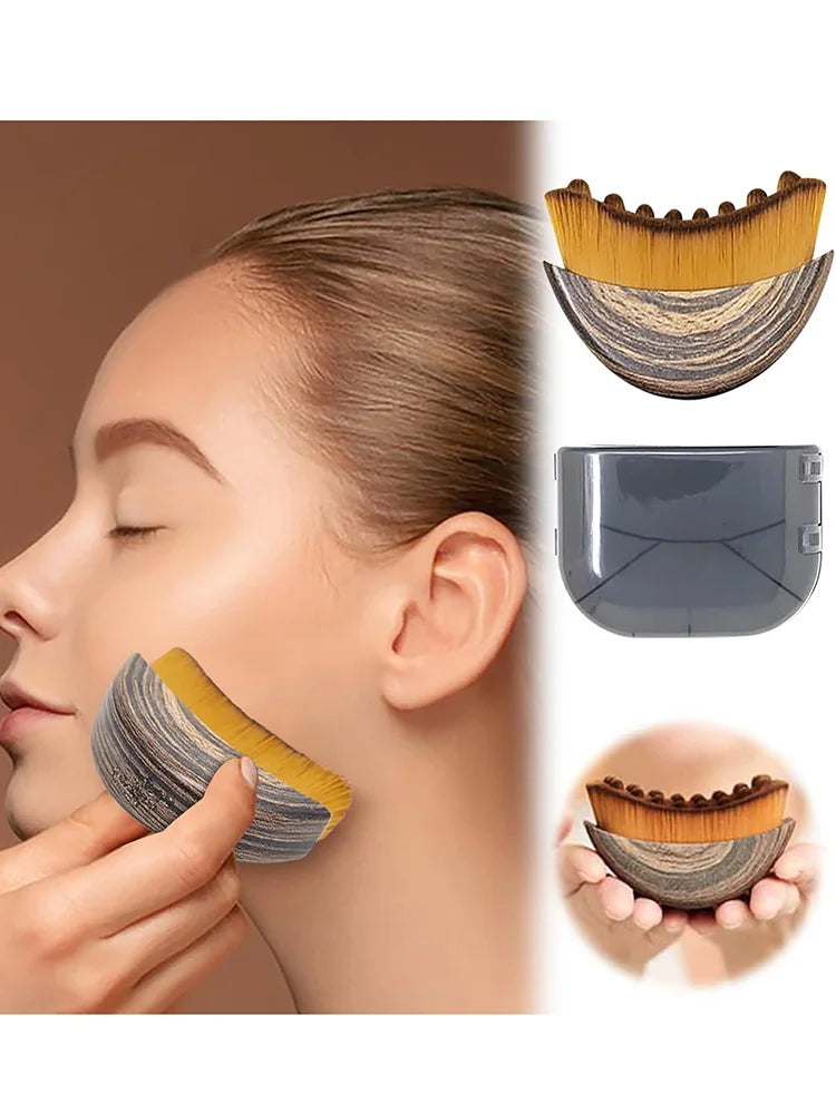 New Facial Massage Brush for Lymphatic Contour Care with Storage Box for Facial Stimulation and Contouring