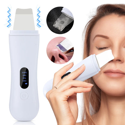 Depurador ultrasónico de la piel, espátula para la piel, limpieza Facial profunda de iones, 4 modos de levantamiento Facial, limpiador ultrasónico, dispositivo de cuidado de la piel