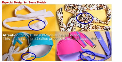 Bikini de retales para mujer, traje de baño Sexy 2021, traje de baño femenino, Bikini Bandeau, traje de baño Push Up, ropa de playa, trajes de baño