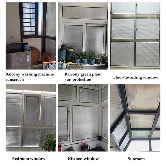 Window Sunshade Film, Household Sunshade Protective Pad, Aluminum Foil Insulating Film, Anti-UV Sun Protection Film for Sunroom