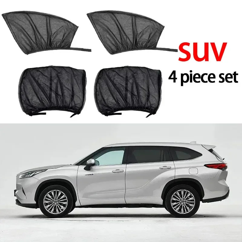 Parasol para Ventana de Auto | Mosquitera UV Premium | Set de 2 o 4 Uds. para Sedán y SUV