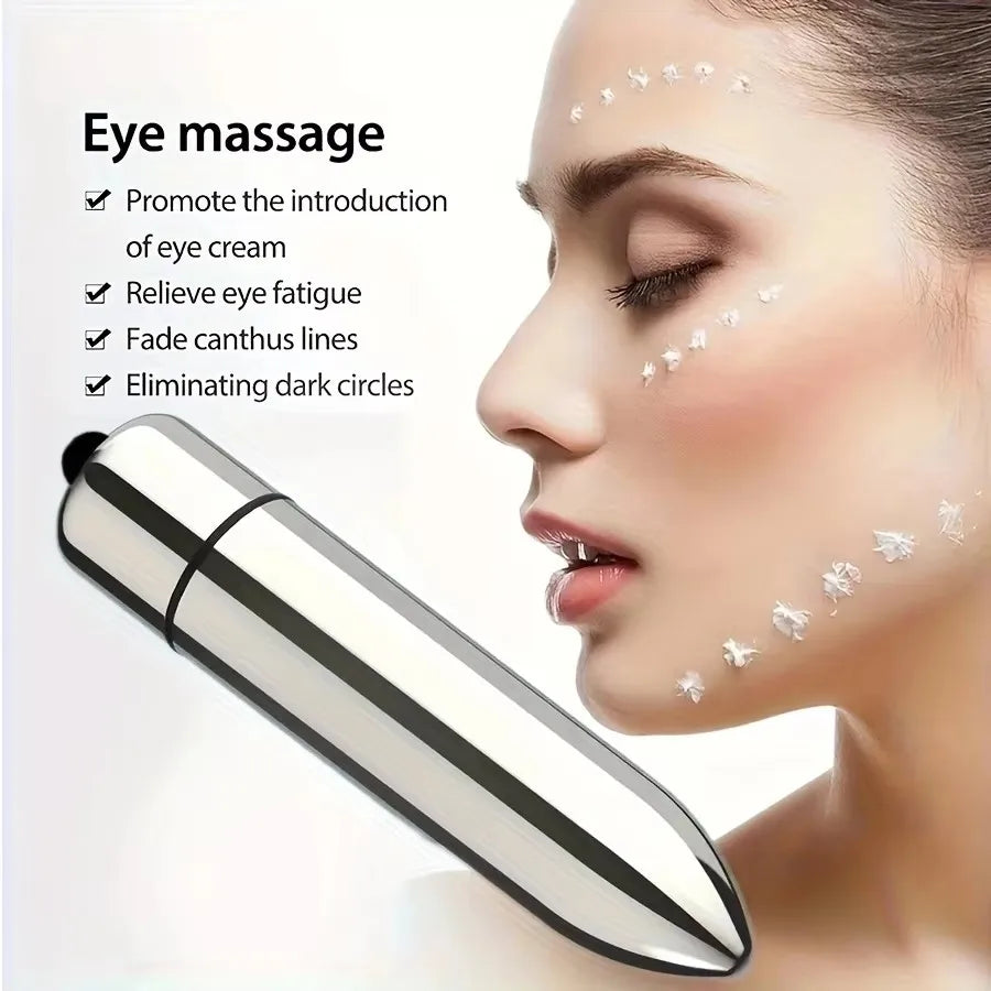 Mini Vibrating Massager, Facial and Eye Massage Treatment, Promotes Lotion Absorption, Portable for Home and Travel, Beauty Tool, 1 pc.