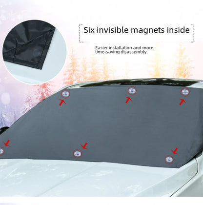 Magnetic absorption storage bag for car, waterproof sunshade, sun protector, Universal fit, front row, all models