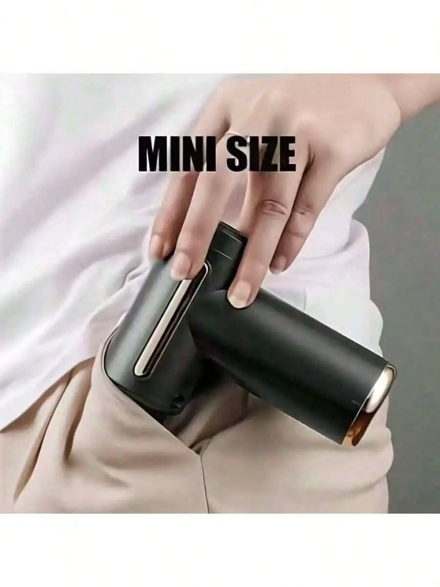 Mini Pistola de Masaje Eléctrica Portátil | 6 Velocidades, Pantalla LCD y 4 Cabezales