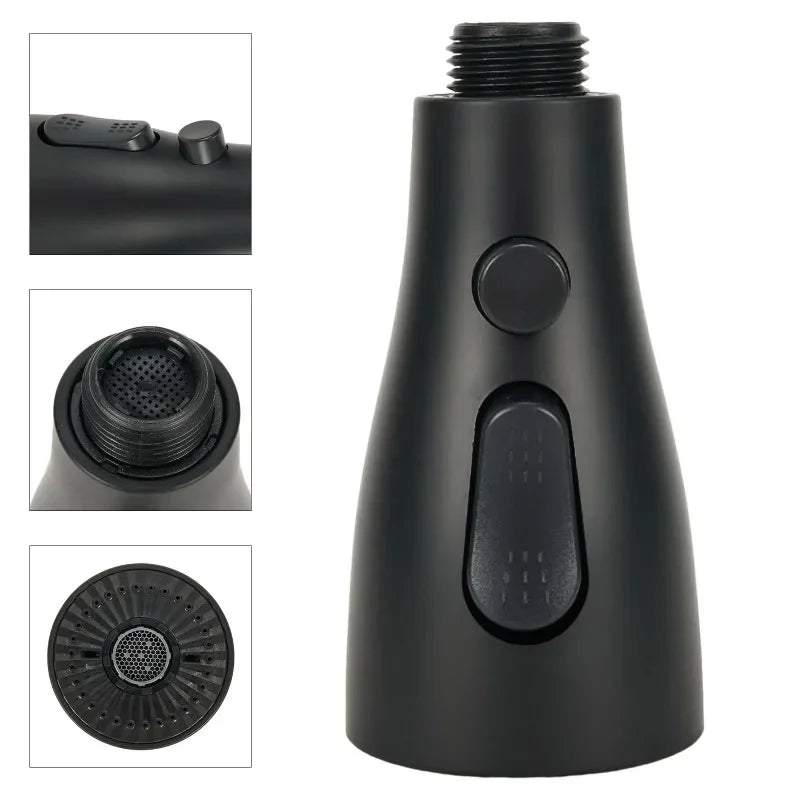 Boquilla rociadora para grifo extraíble de cocina, conexión de 1/2 ", 3 modos, ABS, ahorro de agua, lavabo de baño, cabezal rociador de ducha