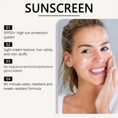 Broad Spectrum Sunscreen SPF 50 - Infused with Salmon PDRN, Non-Irritating, Moisturizing with Collagen for Sensitive Skin