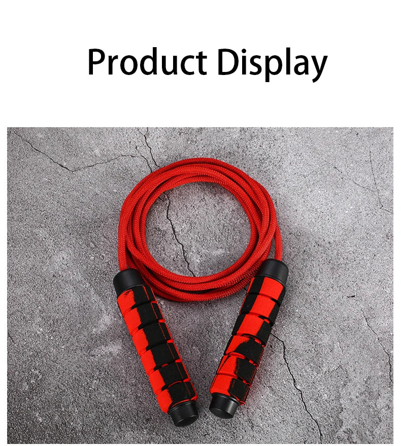 Cuerda para saltar, Crossfit, boxeo, cuerda para saltar pesada, asas de agarre de espuma para entrenamiento físico, entrenamiento de fuerza de resistencia