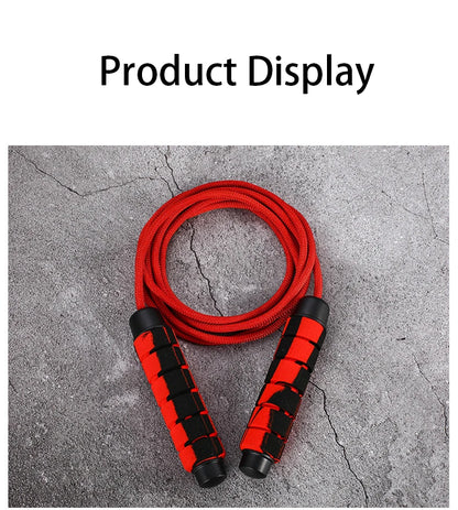 Cuerda para saltar, Crossfit, boxeo, cuerda para saltar pesada, asas de agarre de espuma para entrenamiento físico, entrenamiento de fuerza de resistencia