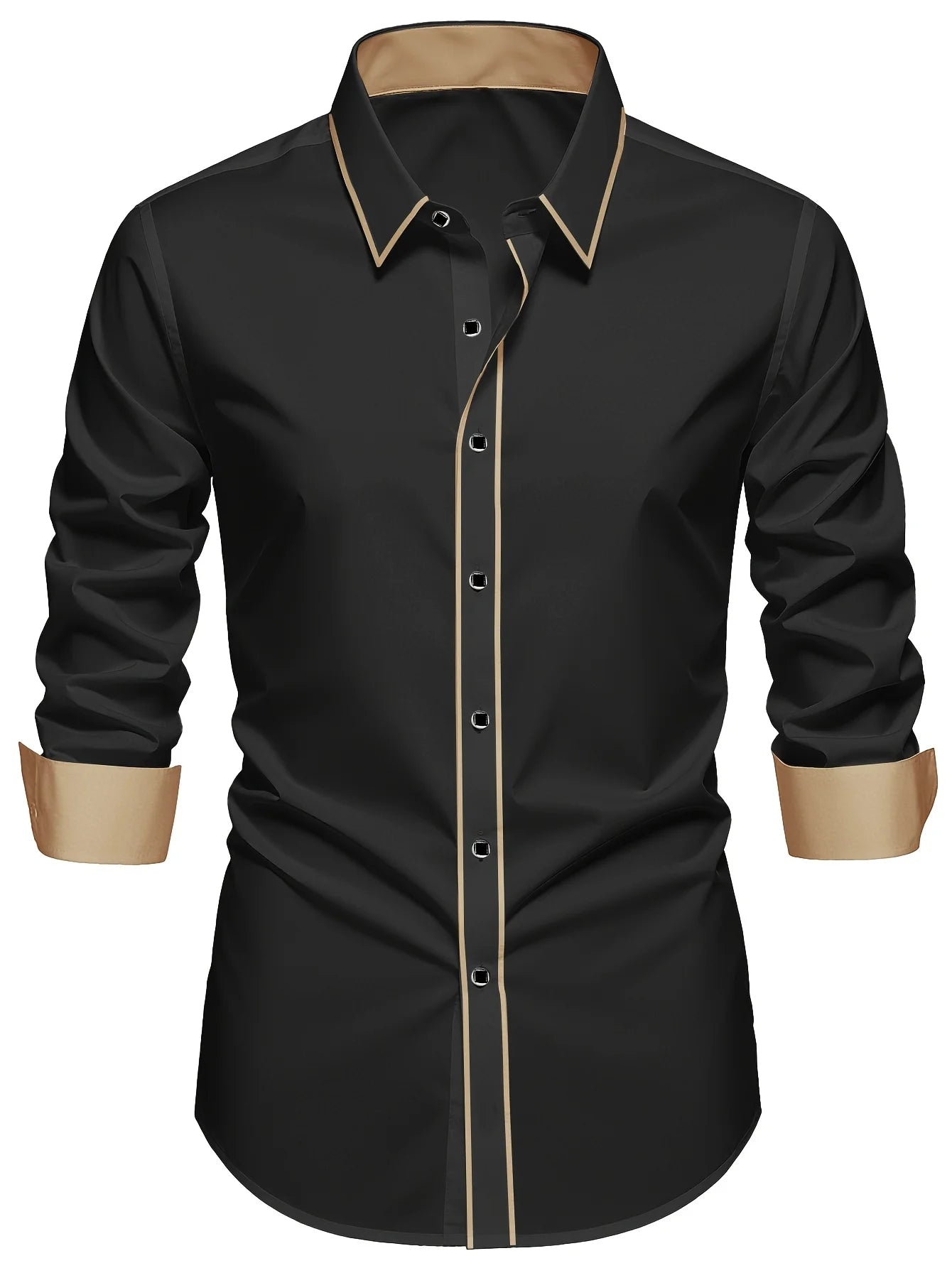 2025 nueva camisa de retazos para hombre, moda de lujo, manga larga, inteligente, informal, esmoquin para las cuatro estaciones, camisas microelásticas para hombre
