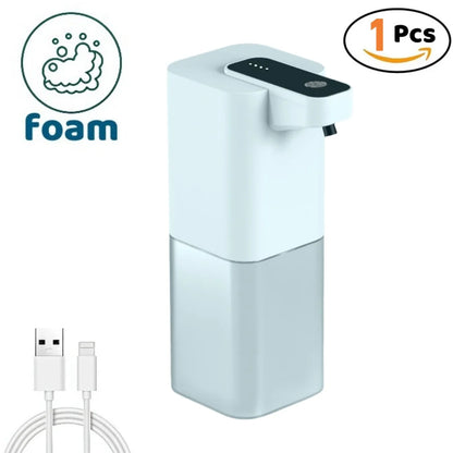 Dispensador automático de jabón líquido/Foma, dispensador eléctrico sin contacto, recargable por USB con sensor infrarrojo para baño, cocina