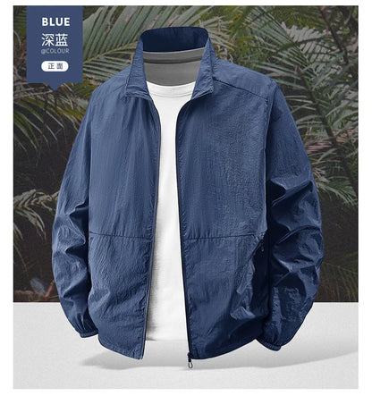 Chaqueta UV UPF50+ para Hombre Tallas Grandes – Cortavientos Ligero de Verano M-8XL