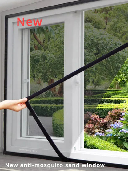 Mosquitera DIY para ventana de cama, textiles para el hogar, malla autoadhesiva para interiores, cortinas antiinsectos y mosquitera para jardín