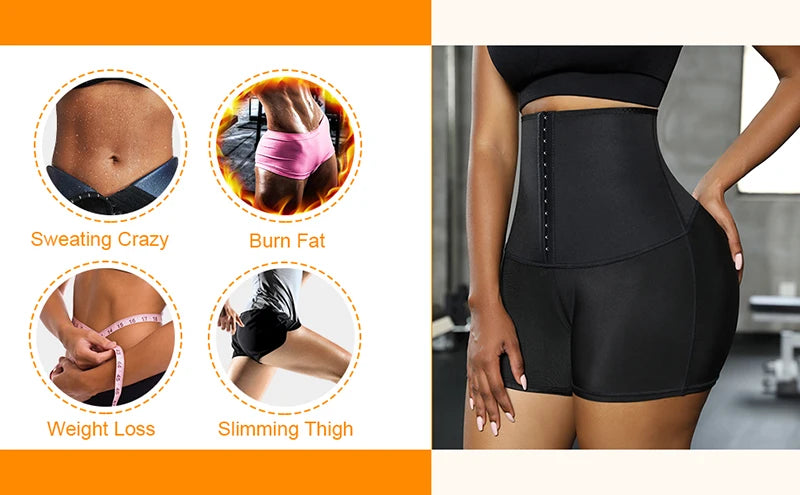 MISSMOLY Sweat Sauna Briefs Body Shaper Shorts Slimming Shapewear for Weight Loss Waist Trainer Tummy Control Thermal Leggings