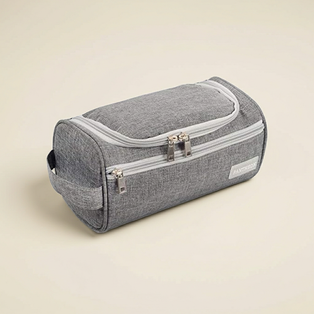 Hanging Travel Toiletry Bag | Men and Women | Waterproof | Gray