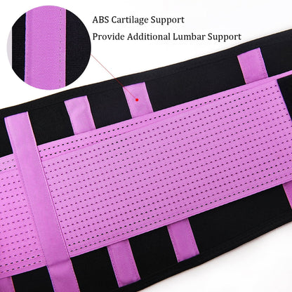 Womens Back Brace for Lower Pain Relief & Herniated Disc Sciatica,Back Support Belt for Lifting at Work Scoliosis,Purple,S