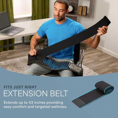 Red Light Therapy Belt – Allevared Infrared Red Light Therapy for Body, Back Pain and Shoulder - 660Nm & 850Nm near Infrared Heating Pad – Adjustable & Portable for Wellness & Relaxation