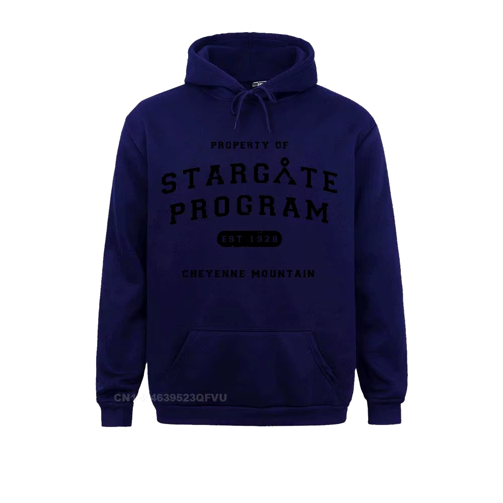 Mens Stargate Pullover Hoodie Property of Stargate Program Hoodie Graphic Pullover Hoodie Man Oversize Awesome Kawaii Clothes