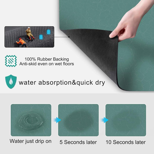 Coffee Maker Mat for Countertops, Absorbent, Washable, Reversible Microfiber Dish Drying Mat for Kitchen Accessories, under Small Appliance Mats