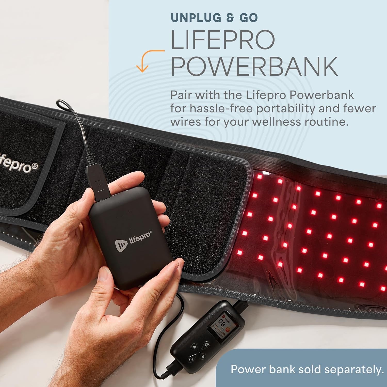 Red Light Therapy Belt – Allevared Infrared Red Light Therapy for Body, Back Pain and Shoulder - 660Nm & 850Nm near Infrared Heating Pad – Adjustable & Portable for Wellness & Relaxation