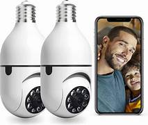Light bulb surveillance camera