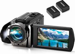Cámara Portátil 2K Full HD Pantalla LCD
