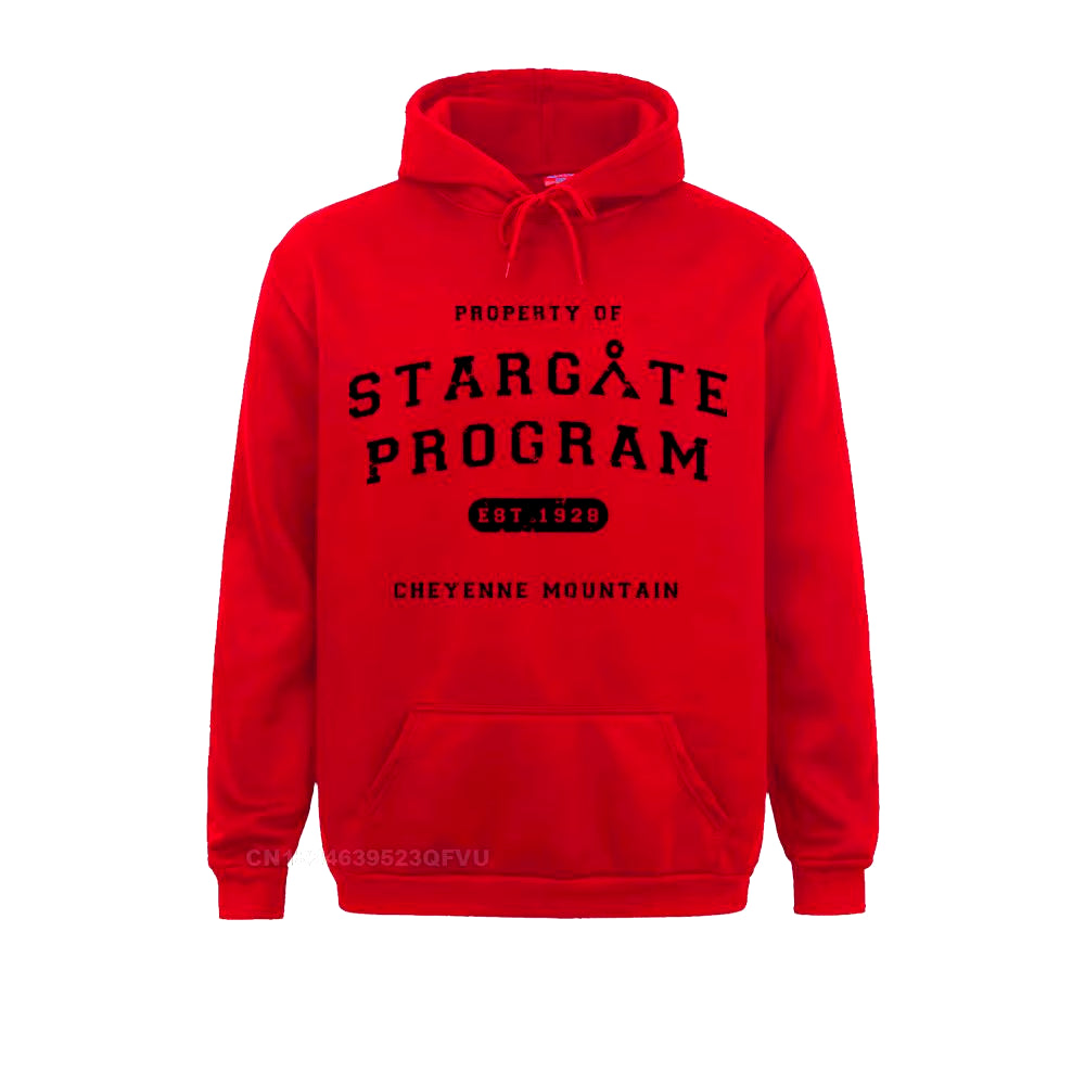 Mens Stargate Pullover Hoodie Property of Stargate Program Hoodie Graphic Pullover Hoodie Man Oversize Awesome Kawaii Clothes