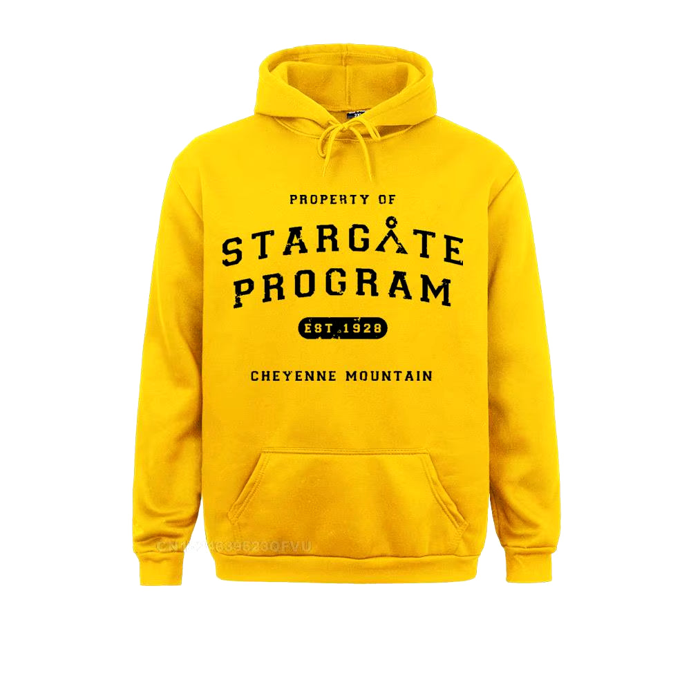 Mens Stargate Pullover Hoodie Property of Stargate Program Hoodie Graphic Pullover Hoodie Man Oversize Awesome Kawaii Clothes
